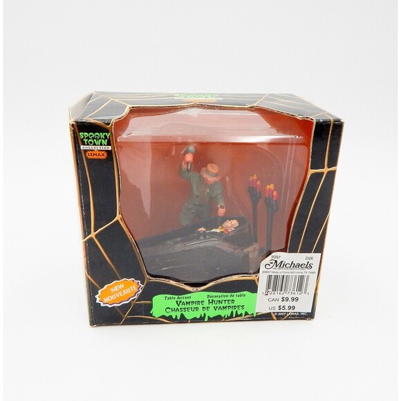Lemax Spooky Town Collection Vampire Hunter #73612 Table Accent 2007 Coffin - Picture 1 of 12